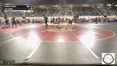 130 lbs Consi Of 16 #1 - Ainsley Birch, Edmond Memorial vs LILY DAVIS, MARLOW OUTLAWS JH