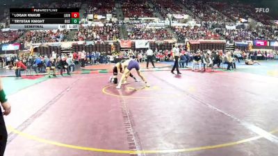 A - 157 lbs Semifinal - Trystan Knight, Billings Central/Joliet vs Logan Knaub, Laurel