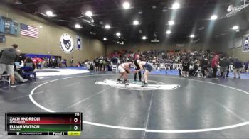 215 lbs Champ. Round 3 - Zach Andreoli, Atascadero vs Elijah Watson, Turlock