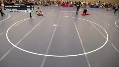 12U - 70 lbs Cons. Round 3 - Benjamin Johnson, ANML vs Logan Maley, Northfield James Gang Wrestling