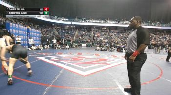 7A 144 lbs Quarterfinal - Donovan Gunn, Topsail vs Caleb Zelaya, Cuthbertson High School