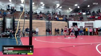 132 lbs Champ. Round 1 - Ellis Burns, Fishers vs Jack Shaw, Charlestown High School