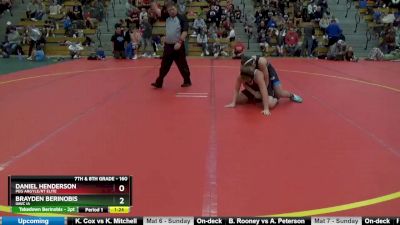 160 lbs Round 2 - Brayden Berinobis, IAWC IA vs Daniel Henderson, Peg Argyle/RT Elite