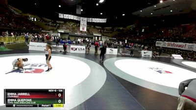 126 lbs Cons. Round 3 - Emma Jarrell, California vs Emma Quepons, Total Kaos Wrestling Club