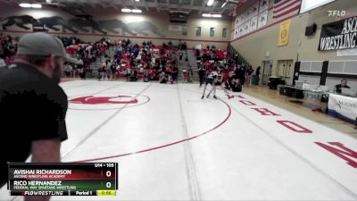 105 lbs Quarterfinal - Avishai Richardson, Ascend Wrestling Academy vs Rico Hernandez, Federal Way Spartans Wrestling