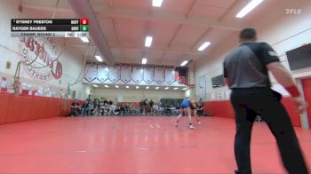 125 lbs Champ. Round 2 - Sydney Preston, Moffat County vs Raygen Bauers, Green River