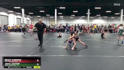 92 lbs Round 6 (8 Team) - Brady Zabriskie, Mat Assassins White vs Arian Jackson, Quest Wrestling