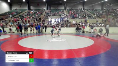 76 lbs Quarterfinal - Jaxson Davis, Dendy Trained Wrestling vs Jett Johnson, Pope Junior Wrestling Club