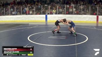 78 lbs Cons. Round 3 - Brantley Kilgore, Sault Blue Devils vs Brayden Eaton, Saranac Youth WC