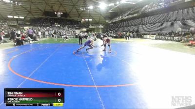 3A 157 lbs Quarterfinal - Percie Hatfield, Oak Harbor vs Tim Finan, Eastside Catholic