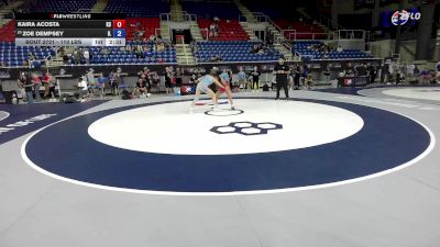 110 lbs Cons. Sub-rd Of 16 - Kaira Acosta, KS vs Zoe Dempsey, IL