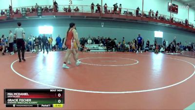 145 lbs Cons. Round 2 - Gracie Fischer, HardWay Wrestling Academy vs Mia McDaniel, Unattached