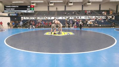 285 lbs 1st Place Match - Cale Gray, Indianapolis vs Torin Forsyth, Central Missouri