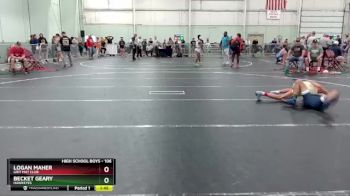 106 lbs Cons. Round 1 - Becket Geary, Hawkeyes vs Logan Maher, Grit Mat Club