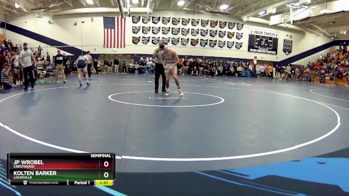 126 lbs Semifinal - JP Wrobel, Crestwood vs Kolten Barker, Louisville