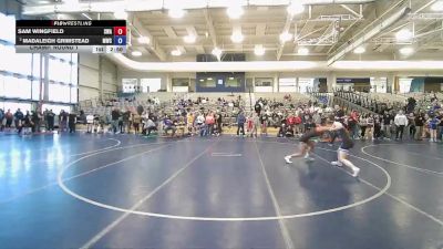 105 lbs Champ. Round 1 - Sam Wingfield, Sanderson Wrestling Academy vs Madaleigh Grimstead, Miner Wrestling Club