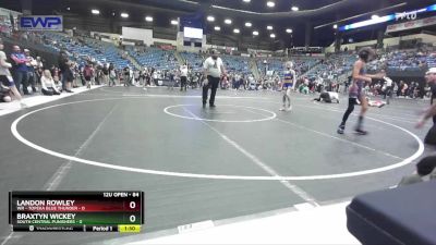 84 lbs Champ. Round 1 - Braxtyn Wickey, South Central Punishers vs Landon Rowley, WR - Topeka Blue Thunder