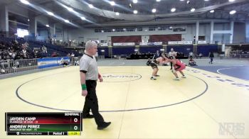 215 lbs Semifinals (4 Team) - Jayden Camp, Plainedge Sr High vs Andrew Perez, Wantagh Sr High