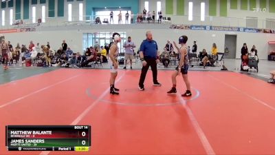 100 lbs Round 5 (6 Team) - James Sanders, Misfits United vs Matthew Balante, Riverdale WC