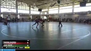 144 lbs Round 2 (4 Team) - Yasmine Oliveira, Charlies Angels Pink vs Josie Hause, Indiana INFERNO BLACK