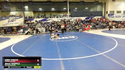 133 lbs Cons. Round 2 - Aden Vargas, Harper College vs Brian Whipple, UW-Whitewater