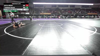 131 lbs Consi Of 16 #2 - Kayla Begay, Ottawa - Arizona (W) vs Rowan Kolar, Western Washington (W)