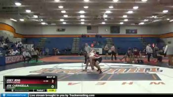 174 lbs Quarterfinal - Joey Jens, North Central vs Joe Caringella, Elmhurst
