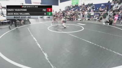 67 lbs 1st Place Match - Jace Koa Villamil, Poway Elite vs Enzo Yasutomi, Pounders Wrestling Club