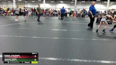 76 lbs Placement (4 Team) - Kahlil Coleman, Mayfield Mat Academy vs Roman Davis, Armory Athletics