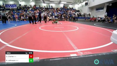 98 lbs Quarterfinal - Destiny Clarke, Sallisaw Takedown Club vs Rocklyn Johnson, Brushy Wrestling Club