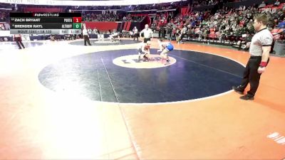 1A 132 lbs Cons. Round 2 - Zach Bryant, Petersburg (PORTA) vs Brenden Rayl, Belleville (Althoff Catholic)