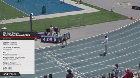 2026 AAU Junior Olympic Games - Youth Girls' 1500m Race Walk, Prelims 1 - Age 9