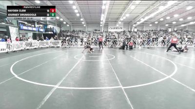 114 lbs Consi Of 32 #1 - Hayden Clem, VA vs Journey Drumgoole, GA