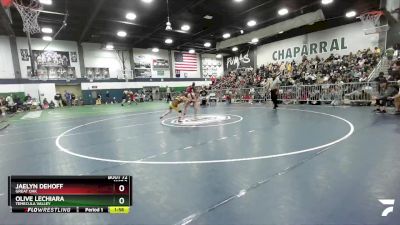 105 lbs Semifinal - Olive Lechiara, Temecula Valley vs Jaelyn DeHoff, Great Oak