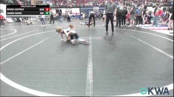 55 lbs Quarterfinal - River Coffelt, Bridge Creek Youth Wrestling vs James Ward, Noble Takedown Club