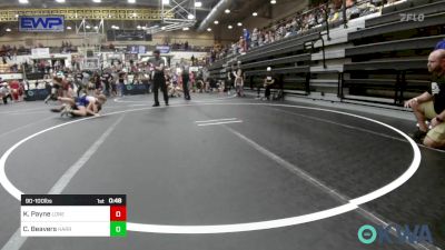 90-100 lbs Rr Rnd 4 - Kaden Payne, Lone Grove Takedown Club vs Cayden Beavers, Harrah Little League Wrestling