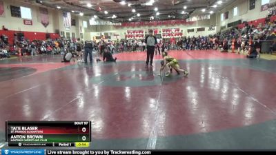 55 lbs Semifinal - Anton Brown, Hastings Wrestling Club vs Tate Blaser, St. Francis Gladiators