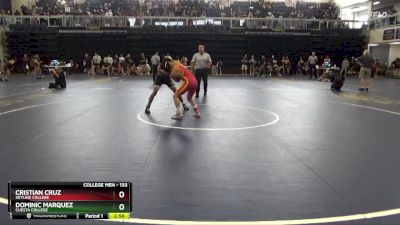 133 lbs Champ. Round 2 - Dominic Marquez, Cuesta College vs Cristian Cruz, Skyline College