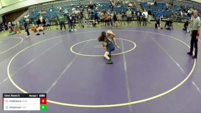 14U Boys - 75 lbs Cons. Round 5 - Crosby Mathews, Black Fox Wrestling Academy vs Colton Wiseman, Contenders Wrestling Academy