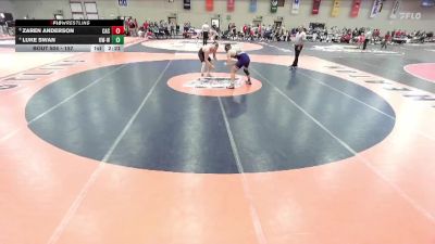 157 lbs Cons. Round 4 - Zaren Anderson, Carthage College vs Luke Swan, Wisconsin-Whitewater