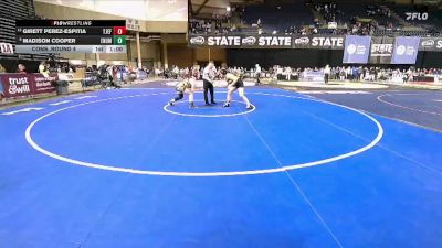 Girls 3A 170 lbs Cons. Round 4 - Girett Perez-Espitia, Thomas Jefferson (Girls) vs Madison Cooper, Enumclaw (Girls)