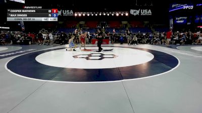 120 lbs Cons. Rd Of 16 - Cooper Mathews, CO vs Max Dinges, PA