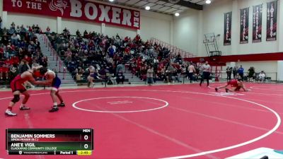 125 lbs Champ. Round 1 - Benjamin Sommers, Simon Fraser (B.C.) vs Ane`e Vigil, Clackamas Community College