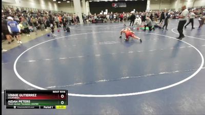 138 lbs Quarterfinal - Vinnie Gutierrez, California vs Aidan Peters, Team Nazar Training Center