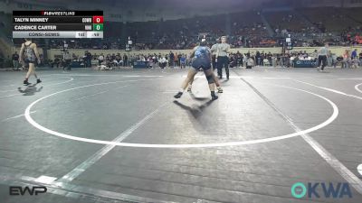 126 lbs Consolation - Talyn Minney, Cowboy Wrestling Club vs Cadence Carter, Vinita Kids Wrestling