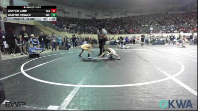 62 lbs Semifinal - Graycie Card, Tulsa Blue T Panthers vs Juliette Rosas 2, OKC Saints Wrestling