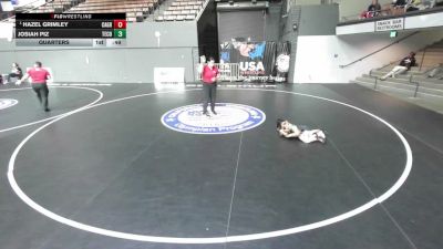 45 lbs Quarters - Hazel Grimley, California Grapplers vs Josiah Piz, Team Coalinga