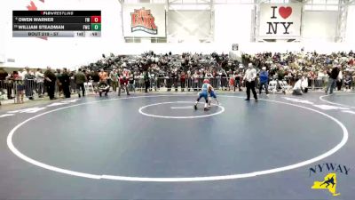 57 lbs Champ. Round 2 - Owen Warner, Fulton Wrestling vs William Steadman, Franklinville Wrestling Club