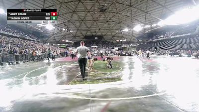 Girls 1B/2B/1A 105 Cons. Semi - Yasmin Lopez, Wapato (Girls) vs Abby Starr, Republic-Curlew (Girls)