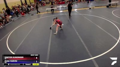 110 lbs Quarterfinal - Sawyer Kundinger, WI vs Evan Marvin, MN